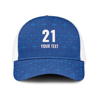 Caribbean Cricket Barbados Custom Mesh Trucker Cap Strike of the Tridents - Wonder Print Shop