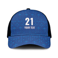 Caribbean Cricket Barbados Custom Mesh Trucker Cap Strike of the Tridents - Wonder Print Shop