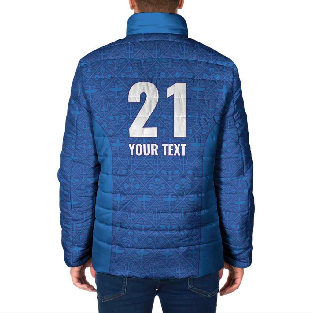 Caribbean Cricket Barbados Custom Padded Jacket Strike of the Tridents - Wonder Print Shop
