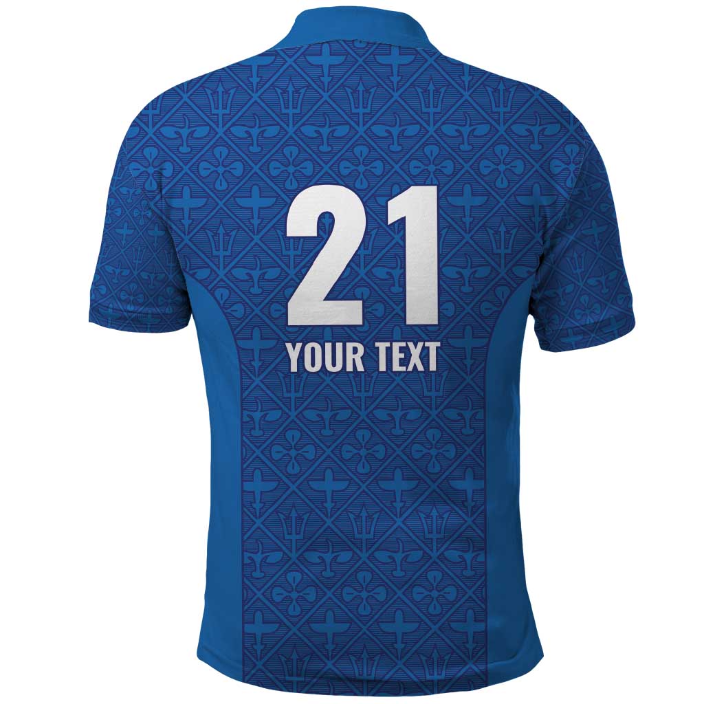 Caribbean Cricket Barbados Custom Polo Shirt Strike of the Tridents - Wonder Print Shop
