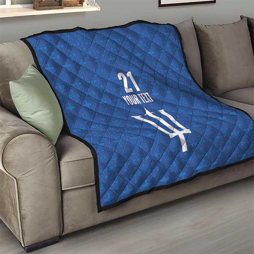 Caribbean Cricket Barbados Custom Quilt Strike of the Tridents - Wonder Print Shop