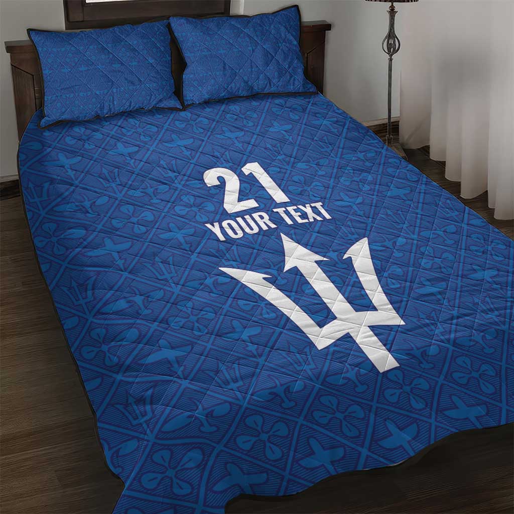 Caribbean Cricket Barbados Custom Quilt Bed Set Strike of the Tridents - Wonder Print Shop
