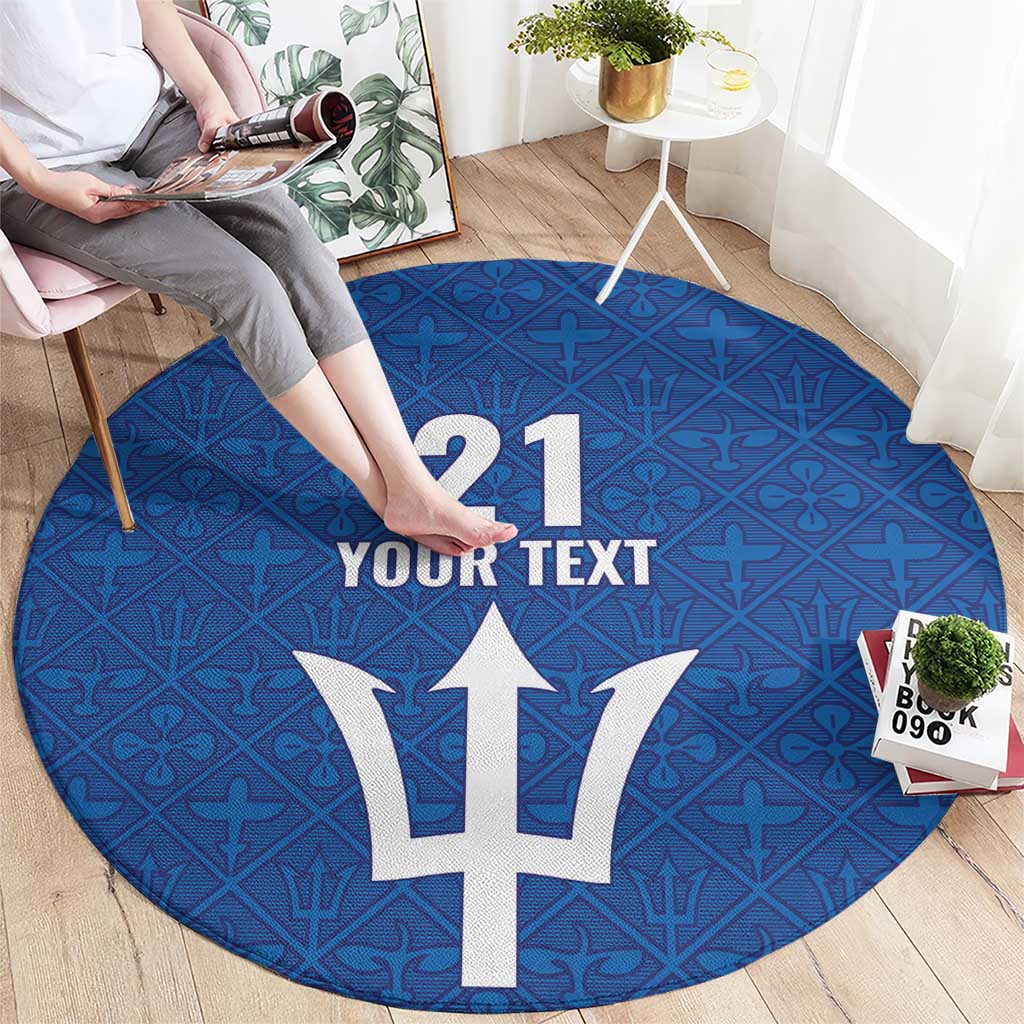 Caribbean Cricket Barbados Custom Round Carpet Strike of the Tridents - Wonder Print Shop