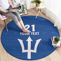 Caribbean Cricket Barbados Custom Round Carpet Strike of the Tridents - Wonder Print Shop