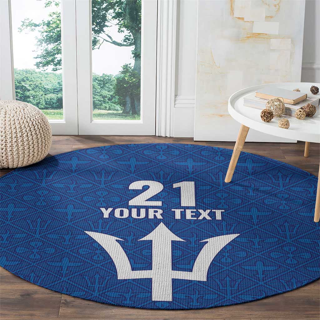 Caribbean Cricket Barbados Custom Round Carpet Strike of the Tridents - Wonder Print Shop