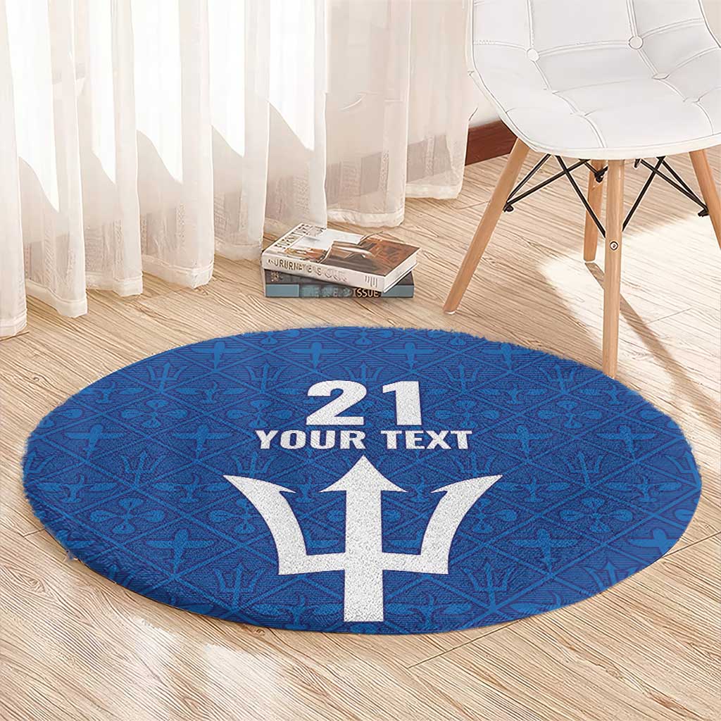 Caribbean Cricket Barbados Custom Round Carpet Strike of the Tridents - Wonder Print Shop