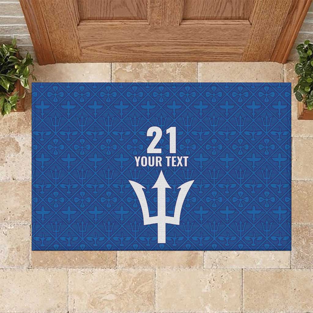 Caribbean Cricket Barbados Custom Rubber Doormat Strike of the Tridents - Wonder Print Shop
