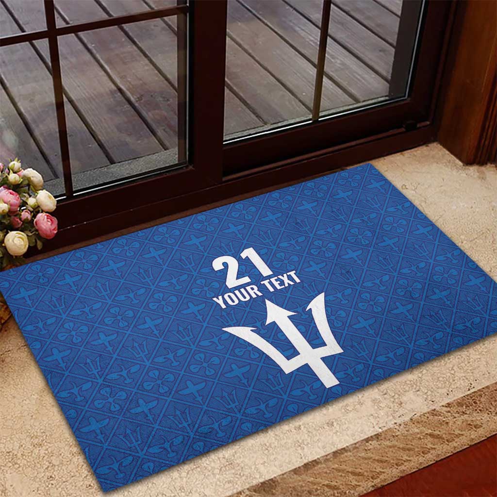 Caribbean Cricket Barbados Custom Rubber Doormat Strike of the Tridents - Wonder Print Shop