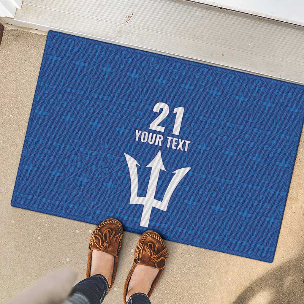 Caribbean Cricket Barbados Custom Rubber Doormat Strike of the Tridents - Wonder Print Shop