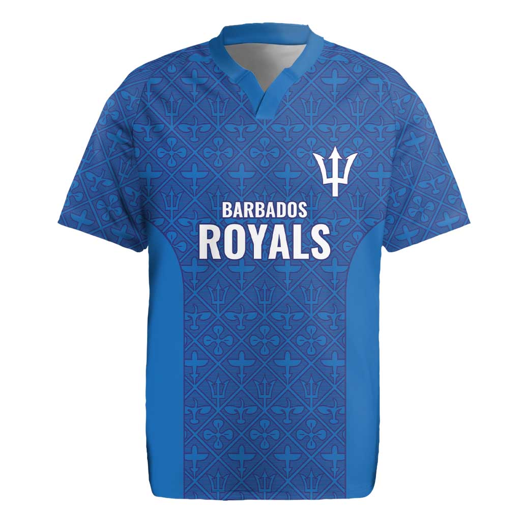 Caribbean Cricket Barbados Custom Rugby Jersey Strike of the Tridents - Wonder Print Shop