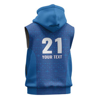 Caribbean Cricket Barbados Custom Sleeveless Hoodie Strike of the Tridents - Wonder Print Shop