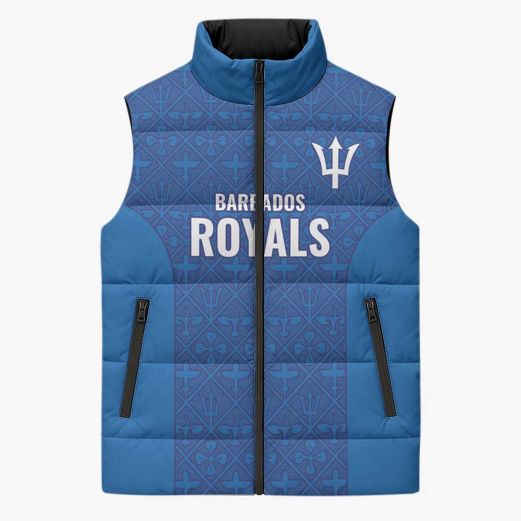 Caribbean Cricket Barbados Custom Sleeveless Puffer Jacket Strike of the Tridents - Wonder Print Shop