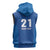Caribbean Cricket Barbados Custom Sleeveless Zip Hoodie Strike of the Tridents - Wonder Print Shop