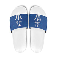 Caribbean Cricket Barbados Custom Slide Sandals Strike of the Tridents - Wonder Print Shop