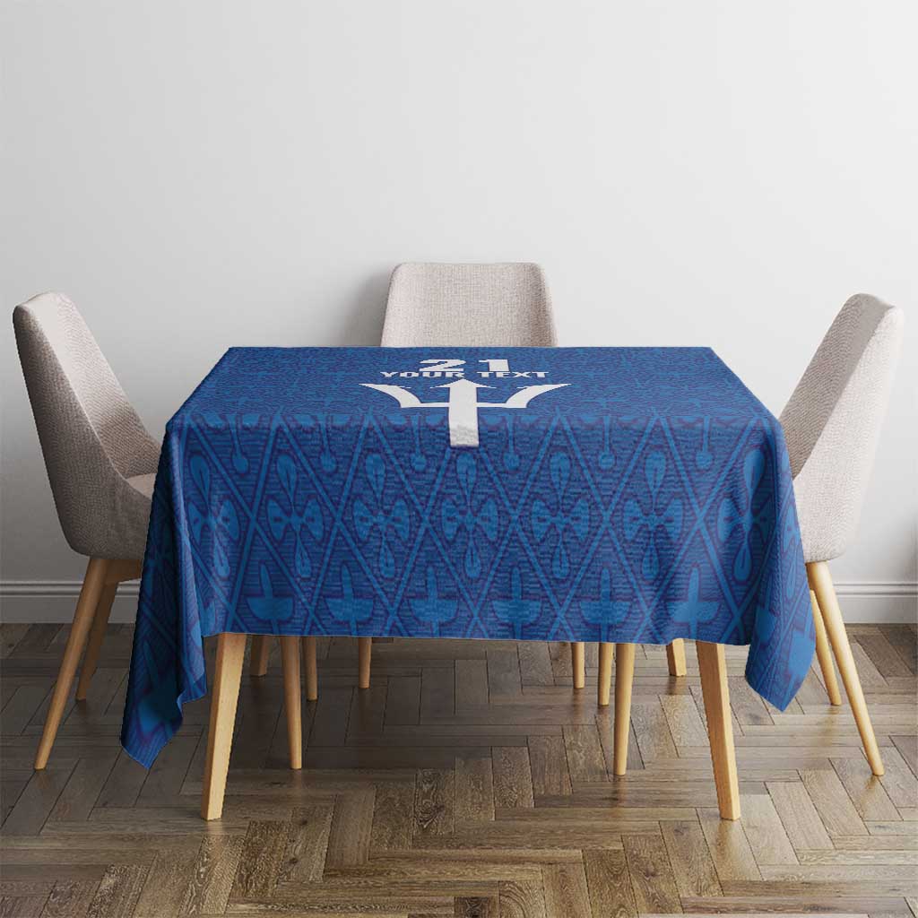 Caribbean Cricket Barbados Custom Tablecloth Strike of the Tridents - Wonder Print Shop
