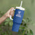 Caribbean Cricket Barbados Custom Tumbler With Handle Strike of the Tridents - Wonder Print Shop