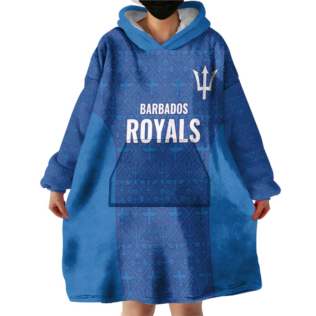 Caribbean Cricket Barbados Custom Wearable Blanket Hoodie Strike of the Tridents - Wonder Print Shop