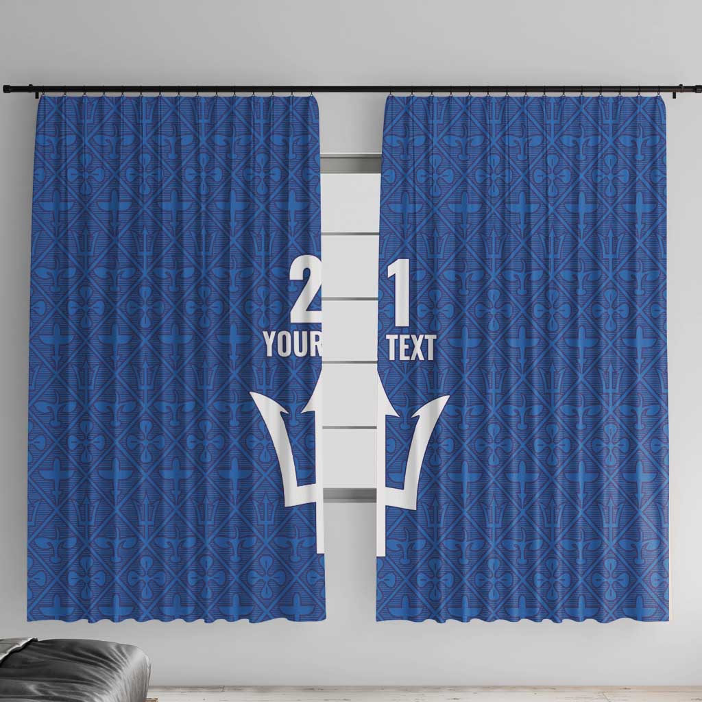 Caribbean Cricket Barbados Custom Window Curtain Strike of the Tridents - Wonder Print Shop