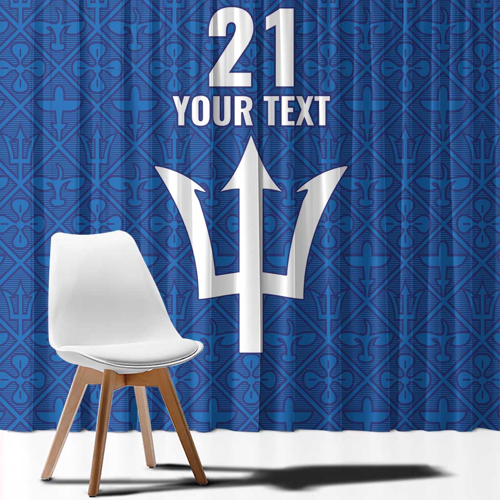 Caribbean Cricket Barbados Custom Window Curtain Strike of the Tridents - Wonder Print Shop