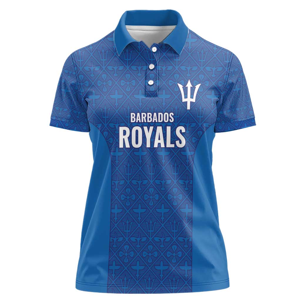 Caribbean Cricket Barbados Custom Women Polo Shirt Strike of the Tridents - Wonder Print Shop