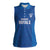 Caribbean Cricket Barbados Custom Women Sleeveless Polo Shirt Strike of the Tridents - Wonder Print Shop
