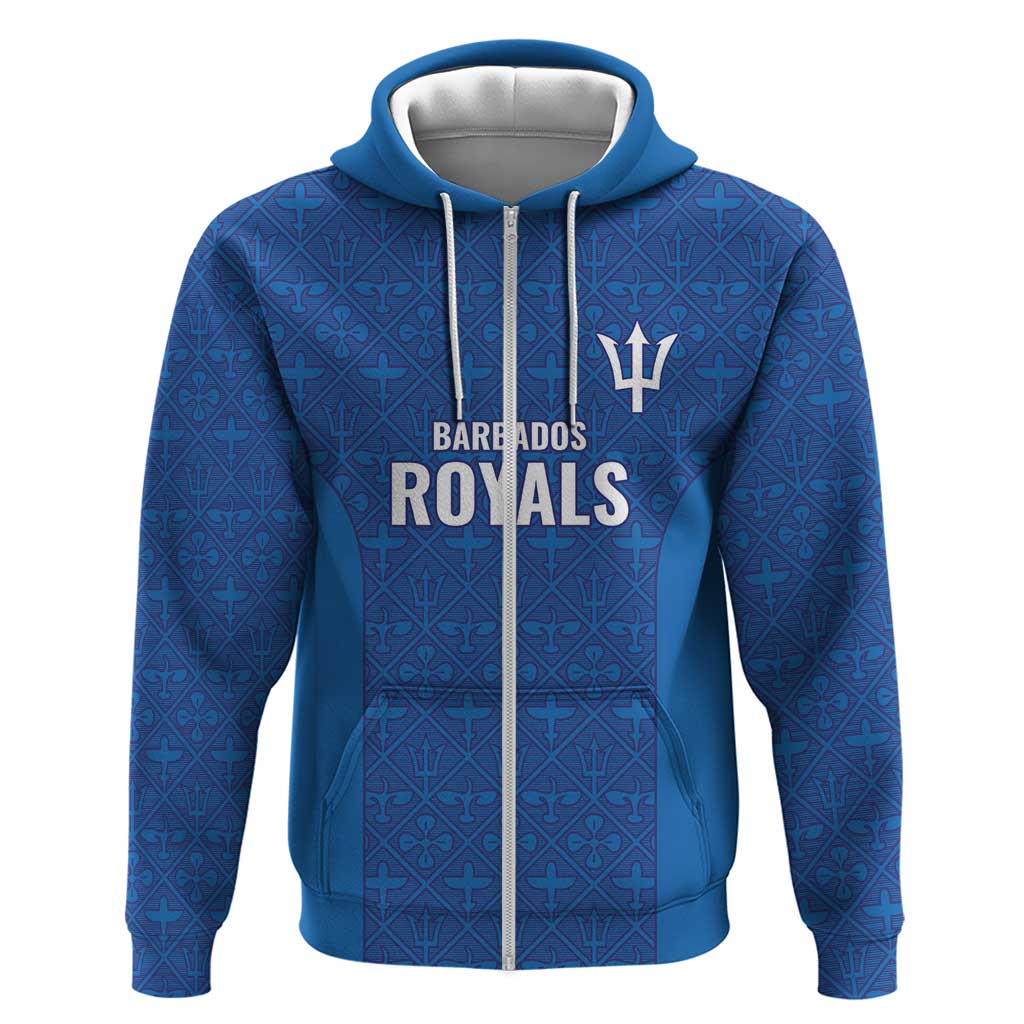 Caribbean Cricket Barbados Custom Zip Hoodie Strike of the Tridents - Wonder Print Shop