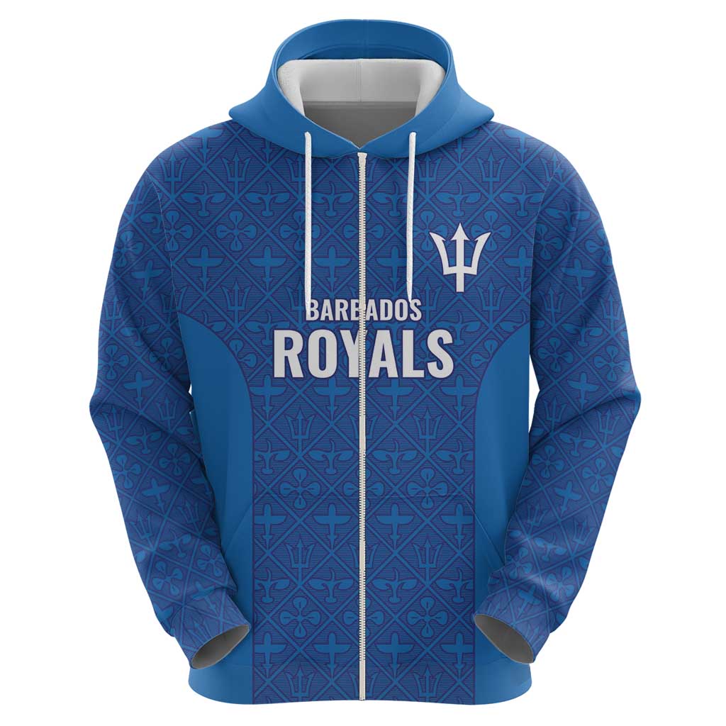 Caribbean Cricket Barbados Custom Zip Hoodie Strike of the Tridents - Wonder Print Shop