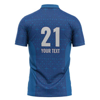 Caribbean Cricket Barbados Custom Zipper Polo Shirt Strike of the Tridents - Wonder Print Shop