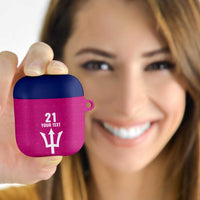 Caribbean Cricket Barbados Custom AirPods Case Strike of the Tridents Pink Fury - Wonder Print Shop