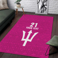 Caribbean Cricket Barbados Custom Area Rug Strike of the Tridents Pink Fury - Wonder Print Shop