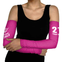 Caribbean Cricket Barbados Custom Arm Sleeves Strike of the Tridents Pink Fury - Wonder Print Shop