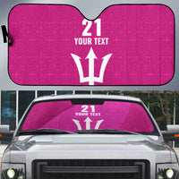 Caribbean Cricket Barbados Custom Auto Sun Shade Strike of the Tridents Pink Fury - Wonder Print Shop