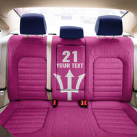 Caribbean Cricket Barbados Custom Back Car Seat Cover Strike of the Tridents Pink Fury - Wonder Print Shop