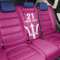 Caribbean Cricket Barbados Custom Back Car Seat Cover Strike of the Tridents Pink Fury - Wonder Print Shop