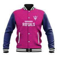 Caribbean Cricket Barbados Custom Baseball Jacket Strike of the Tridents Pink Fury - Wonder Print Shop
