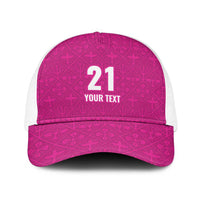 Caribbean Cricket Barbados Custom Baseball Net Cap Strike of the Tridents Pink Fury - Wonder Print Shop