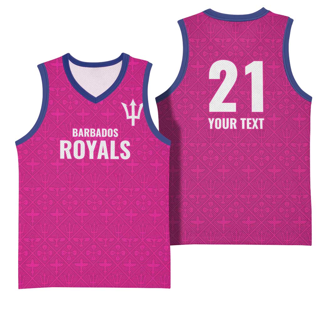 Caribbean Cricket Barbados Custom Basketball Jersey Strike of the Tridents Pink Fury - Wonder Print Shop