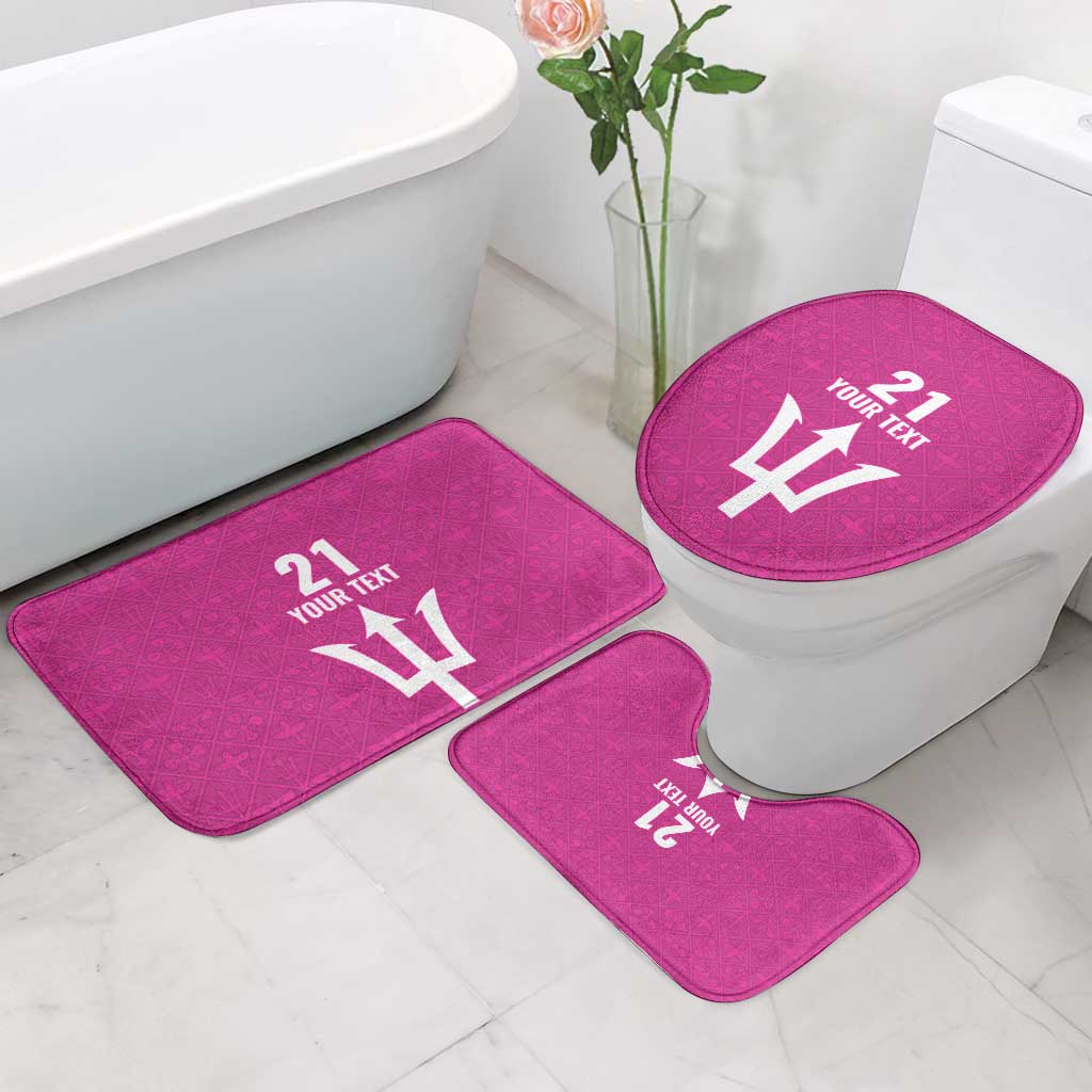 Caribbean Cricket Barbados Custom Bathroom Set Strike of the Tridents Pink Fury - Wonder Print Shop