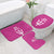 Caribbean Cricket Barbados Custom Bathroom Set Strike of the Tridents Pink Fury - Wonder Print Shop