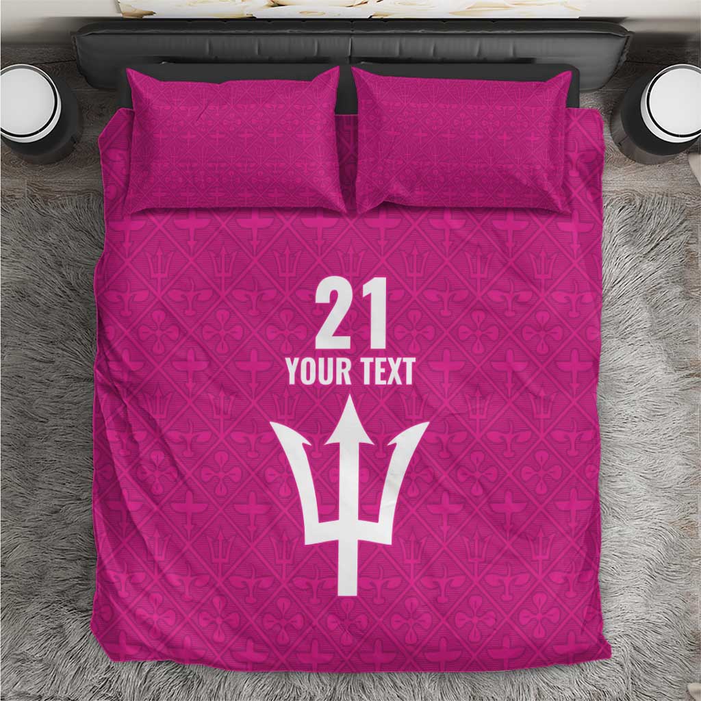 Caribbean Cricket Barbados Custom Bedding Set Strike of the Tridents Pink Fury - Wonder Print Shop