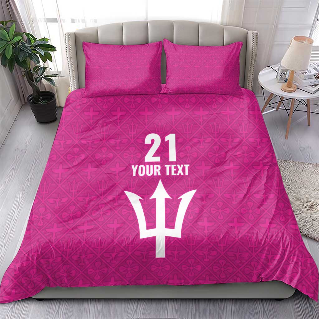 Caribbean Cricket Barbados Custom Bedding Set Strike of the Tridents Pink Fury - Wonder Print Shop