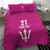 Caribbean Cricket Barbados Custom Bedding Set Strike of the Tridents Pink Fury - Wonder Print Shop