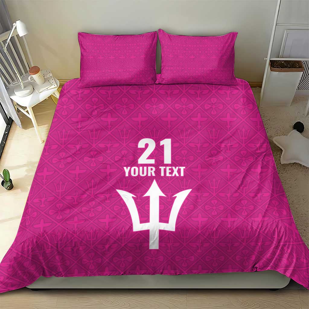 Caribbean Cricket Barbados Custom Bedding Set Strike of the Tridents Pink Fury - Wonder Print Shop