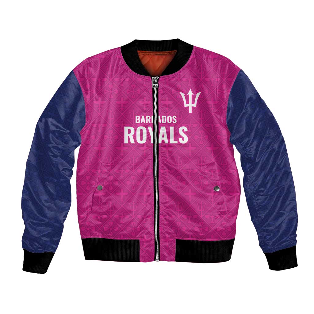 Caribbean Cricket Barbados Custom Bomber Jacket Strike of the Tridents Pink Fury - Wonder Print Shop