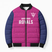 Caribbean Cricket Barbados Custom Bomber Puffer Jacket Strike of the Tridents Pink Fury - Wonder Print Shop