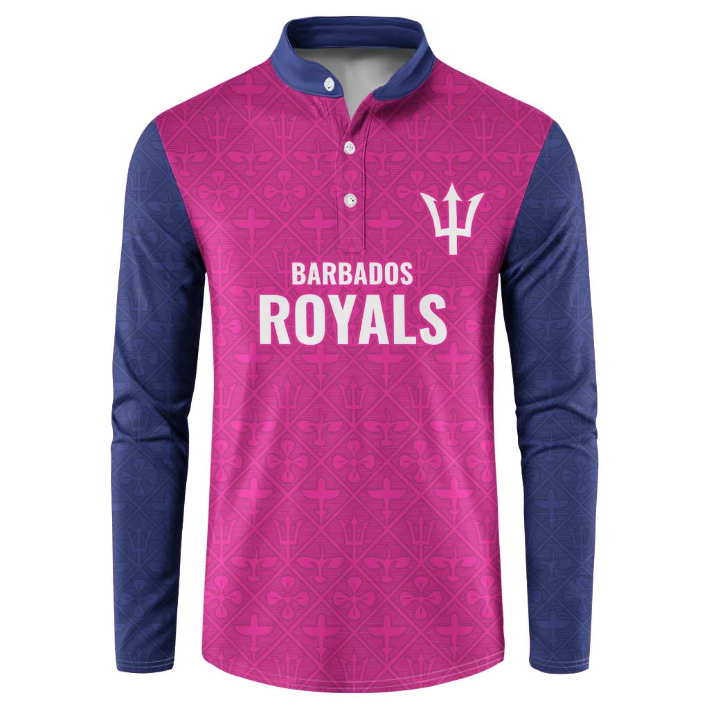 Caribbean Cricket Barbados Custom Button Sweatshirt Strike of the Tridents Pink Fury - Wonder Print Shop