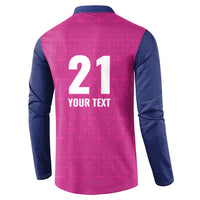 Caribbean Cricket Barbados Custom Button Sweatshirt Strike of the Tridents Pink Fury - Wonder Print Shop