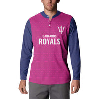 Caribbean Cricket Barbados Custom Button Sweatshirt Strike of the Tridents Pink Fury - Wonder Print Shop