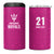 Caribbean Cricket Barbados Custom 4 in 1 Can Cooler Tumbler Strike of the Tridents Pink Fury - Wonder Print Shop