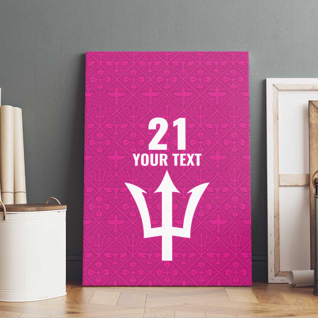 Caribbean Cricket Barbados Custom Canvas Wall Art Strike of the Tridents Pink Fury - Wonder Print Shop